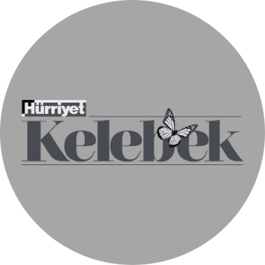 Hurriyet Kelebek A logo of a media that share about Selin Akdeniz the love song composer in Istanbul